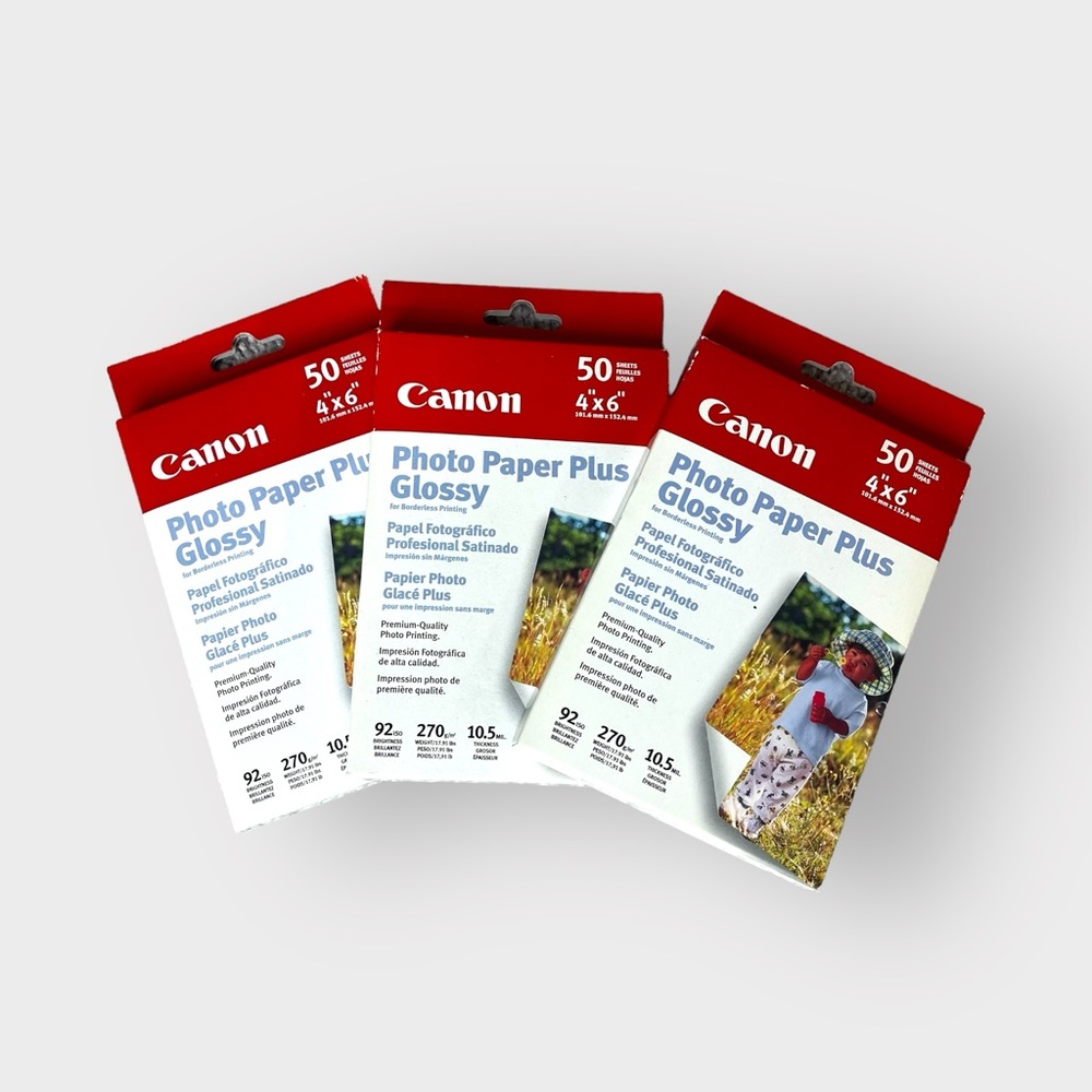 Canon Photo Paper Plus Glossy New Old Stock - 3 Pack Bundle